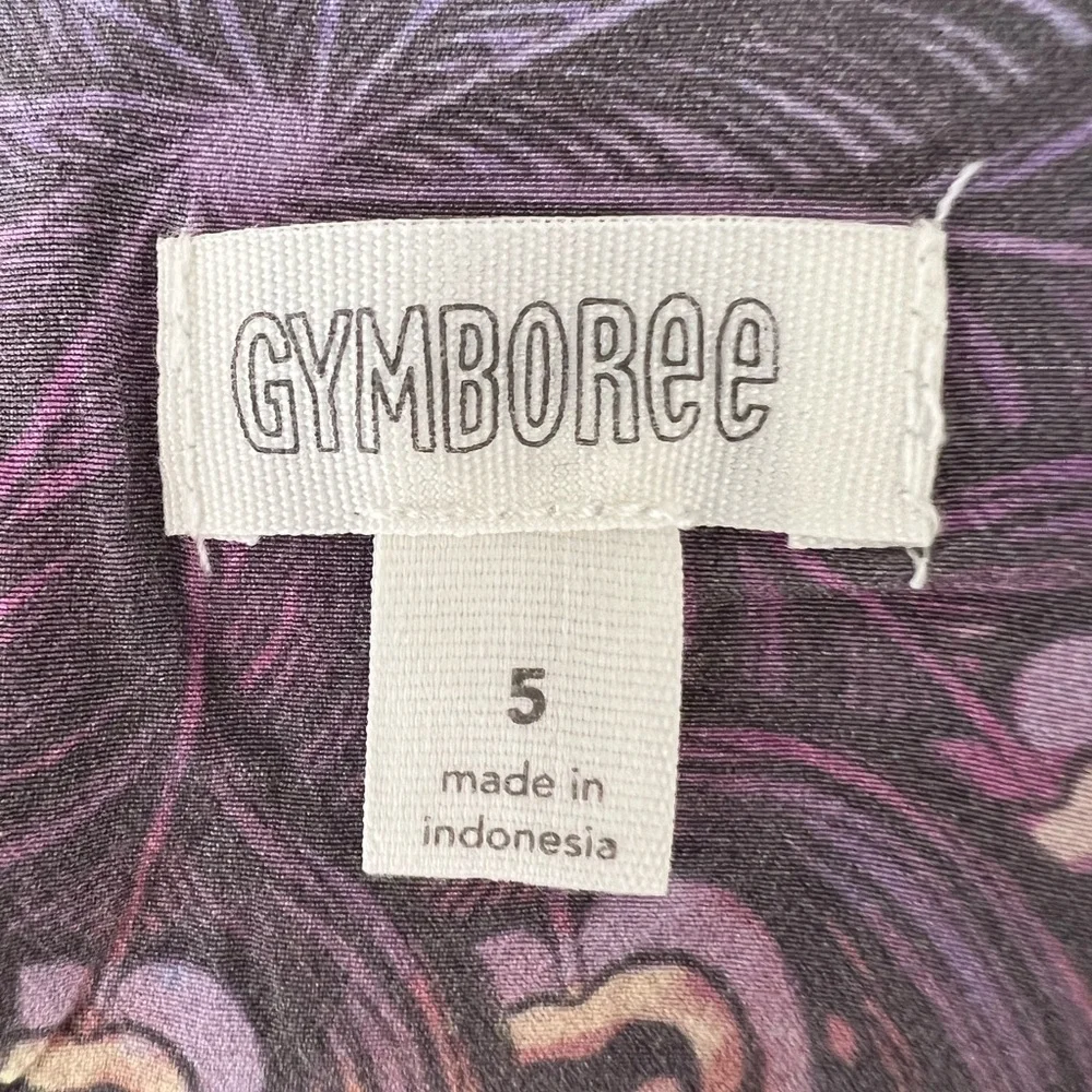 Gymboree short-sleeved printed dress girls, robe style rayon 5 years